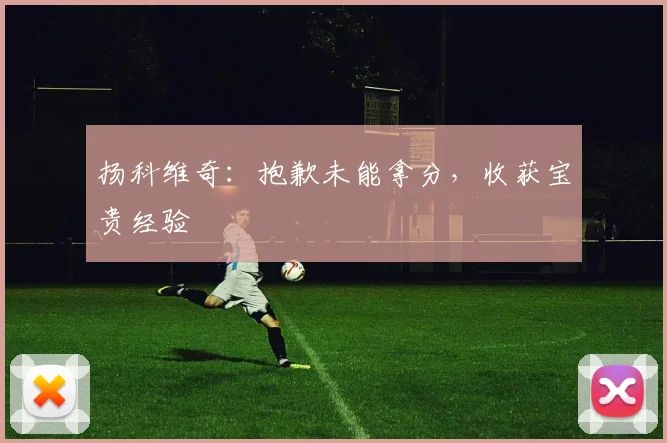 扬科维奇：抱歉未能拿分，收获宝贵经验
